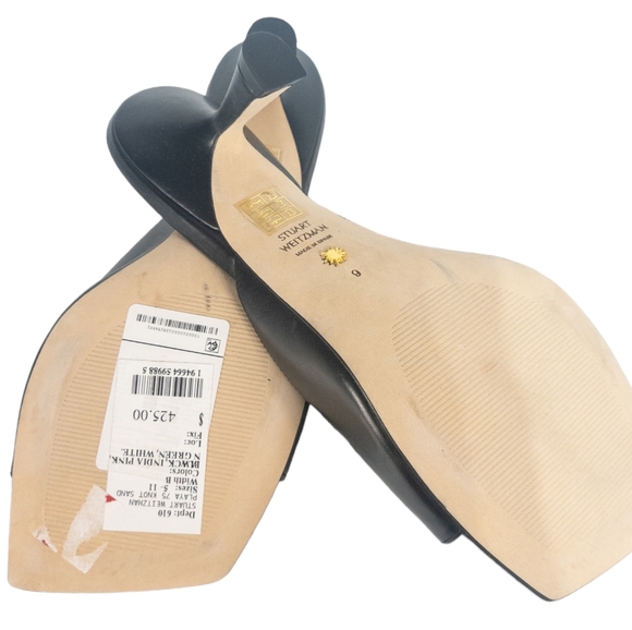 Stuart Weitzman Tia 75 Slide Sandal Black 9 - Picture 8 of 9